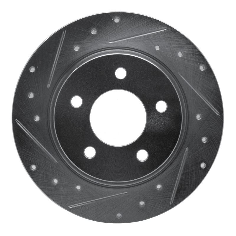 Picture of R1 04-13 Mazda 3 Rear Left Drilled & Slotted Silver Brake Rotor