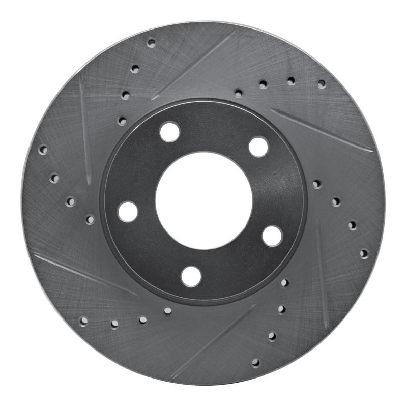 Picture of R1 04-13 Mazda 3 Front Left Drilled & Slotted Silver Brake Rotor