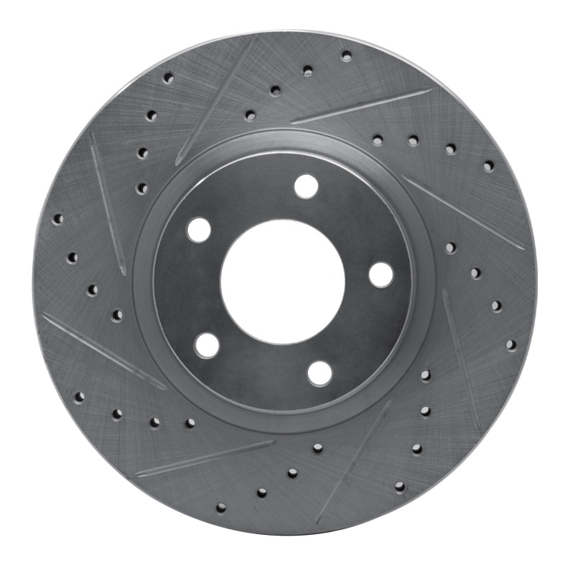 Picture of R1 04-15 Mazda 3 Front Left Drilled & Slotted Silver Brake Rotor