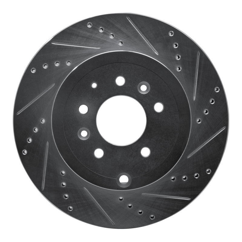 Picture of R1 07-15 Mazda CX-9 Rear Right Drilled & Slotted Silver Brake Rotor