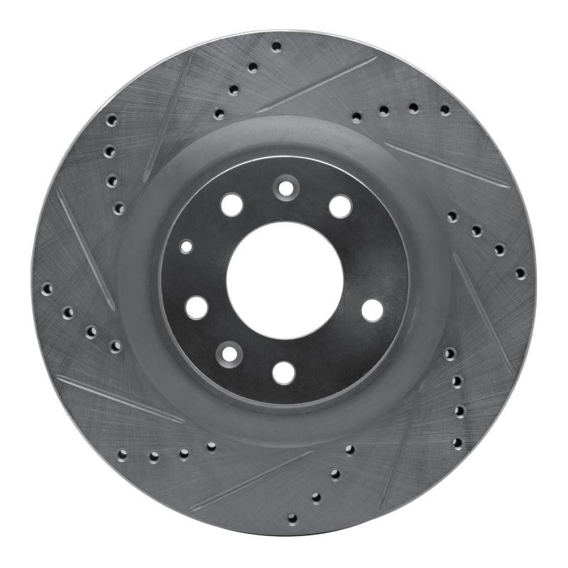 Picture of R1 07-15 Mazda CX-9 Front Left Drilled & Slotted Silver Brake Rotor