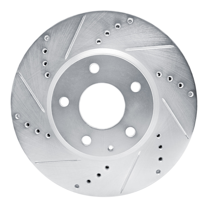 Picture of R1 13-19 Mazda 6 Front Left Drilled & Slotted Silver Brake Rotor