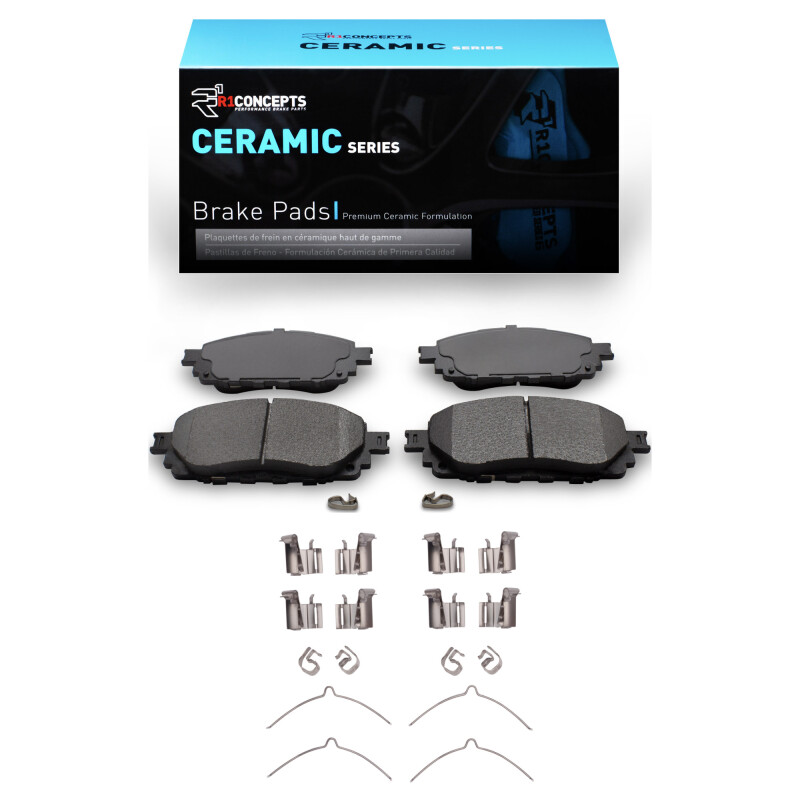 Picture of R1 16-25 Toyota Hi-Lux (Mexico) Front Semi Met Brake Pads and Hardware Kit