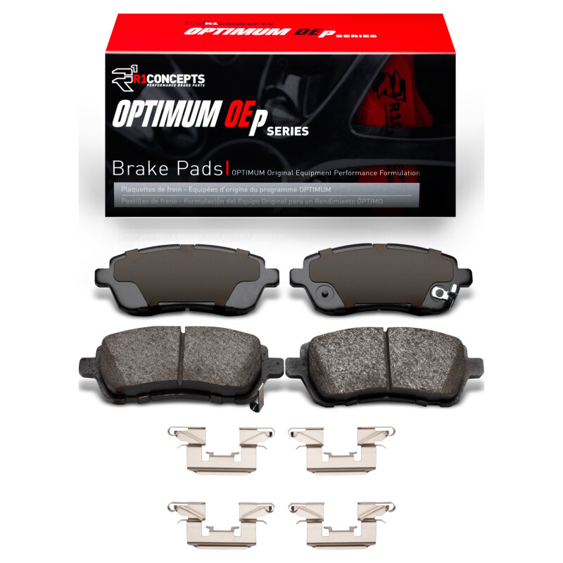 Picture of R1 11-17 Mazda 2 (Mexico) Front Optimum OE Pads & Hardware Kit