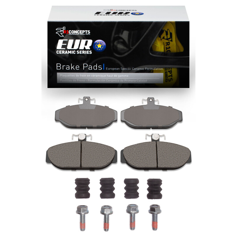 Picture of R1 82-92 Volvo 940 Front Euro Ceramic Brake Pads and Hardware Kit