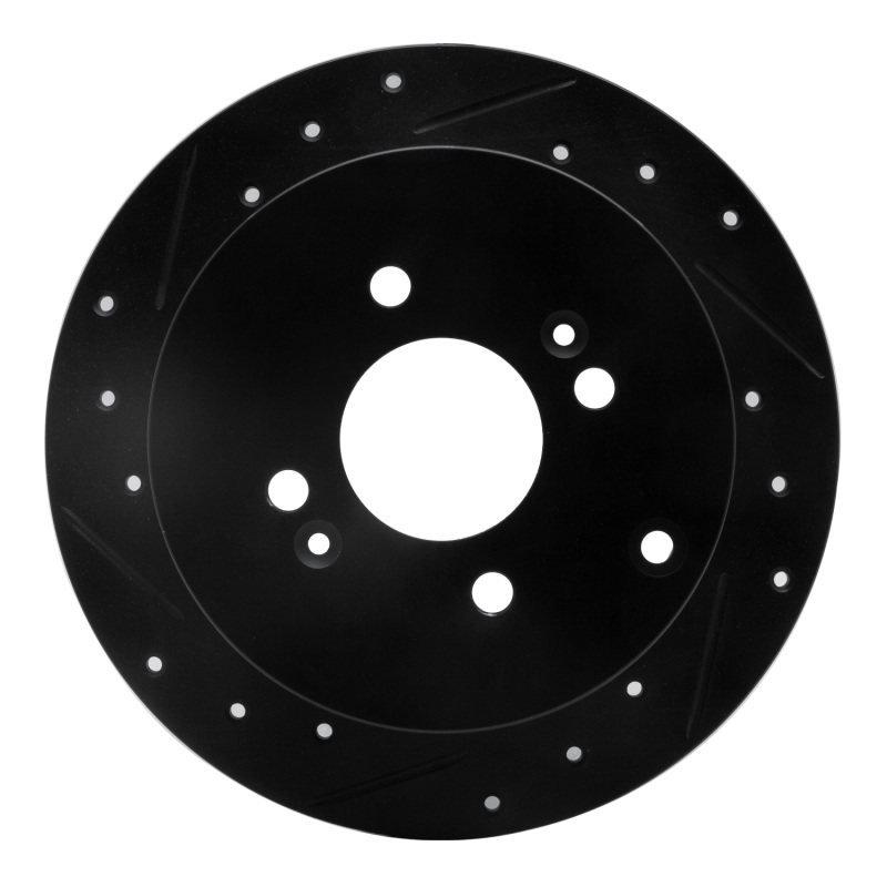Picture of R1 06-12 Dodge Attitude (Mexico) Rear Left Drilled & Slotted Black Brake Rotor