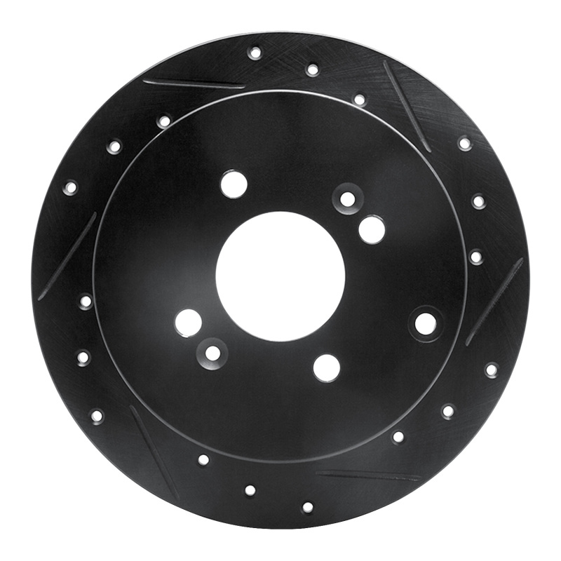 Picture of R1 06-12 Dodge Attitude (Mexico) Rear Right Drilled & Slotted Black Brake Rotor