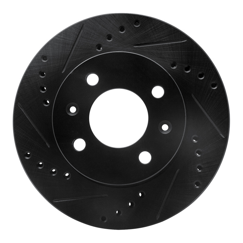 Picture of R1 03-06 Dodge Verna (Mexico) Front Left Drilled & Slotted Black Brake Rotor