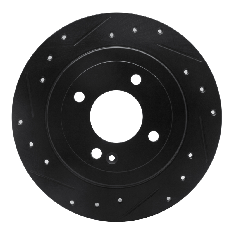 Picture of R1 12-25 Dodge Attitude (Mexico) Rear Left Drilled & Slotted Black Brake Rotor
