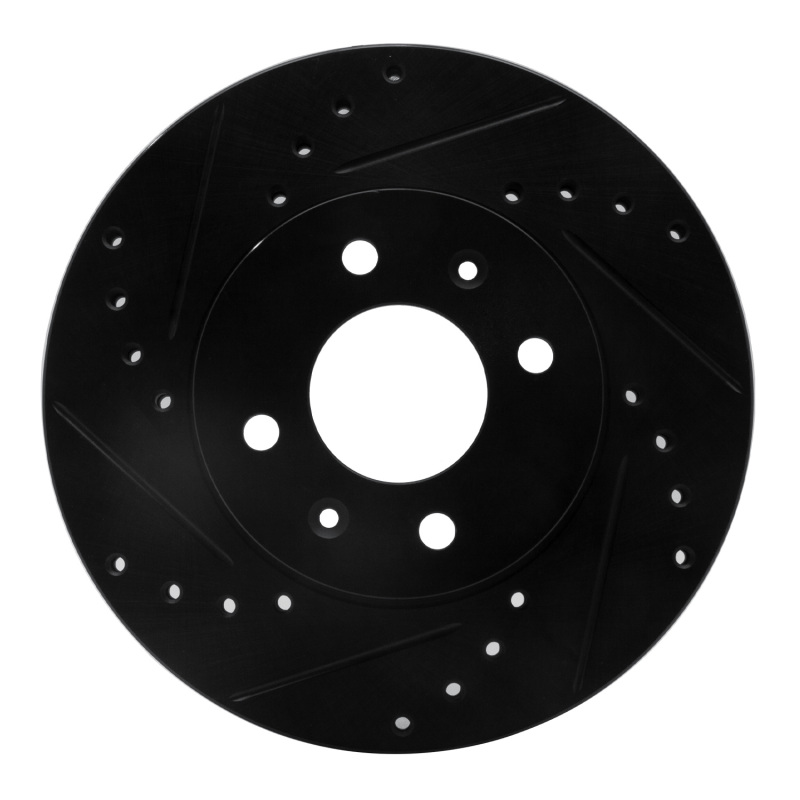 Picture of R1 12-25 Dodge Attitude (Mexico) Front Left Drilled & Slotted Black Brake Rotor