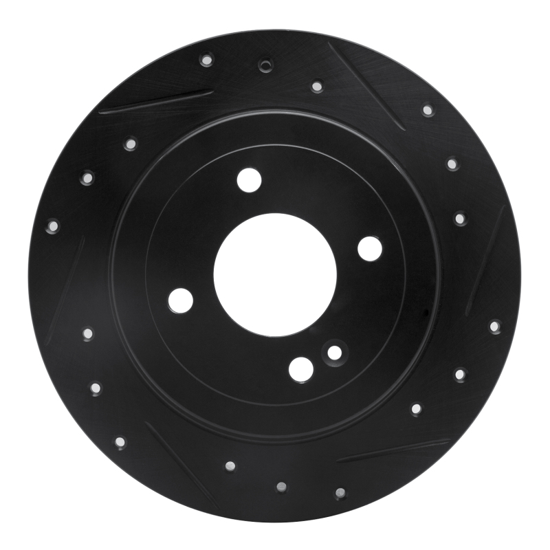 Picture of R1 12-25 Dodge Attitude (Mexico) Rear Right Drilled & Slotted Black Brake Rotor