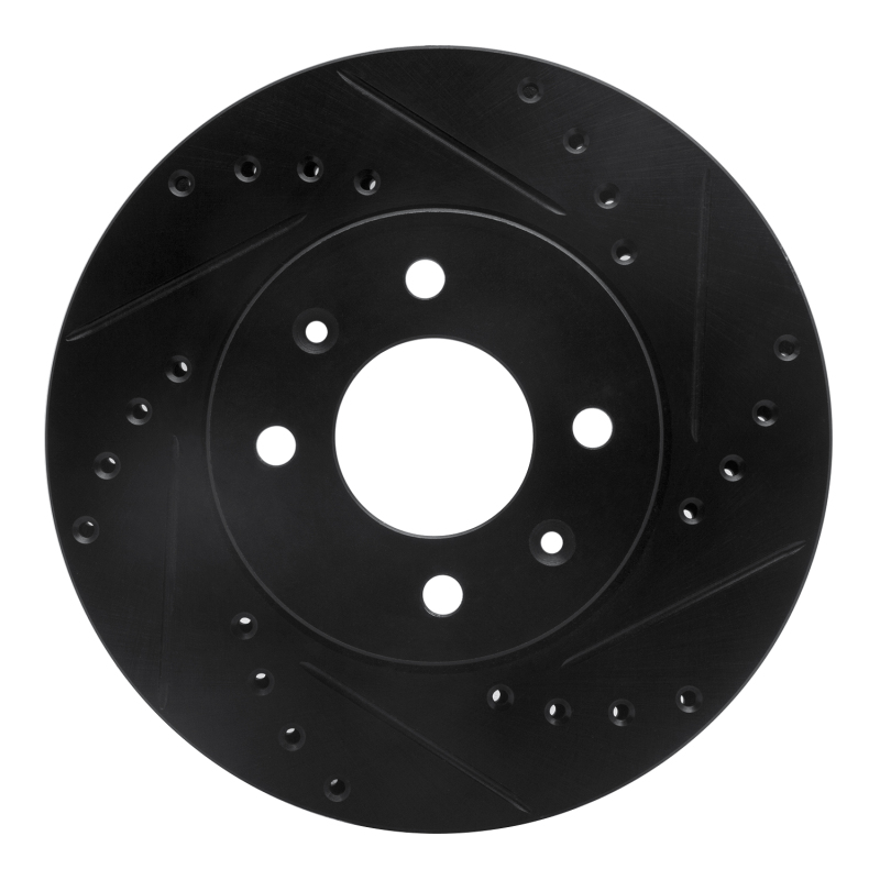 Picture of R1 12-25 Dodge Attitude (Mexico) Front Right Drilled & Slotted Black Brake Rotor
