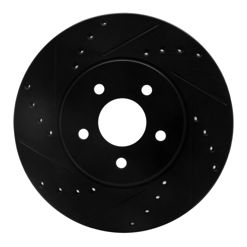 Picture of R1 01-08 Ford Mondeo (Mexico) Front Left Drilled & Slotted Black Brake Rotor