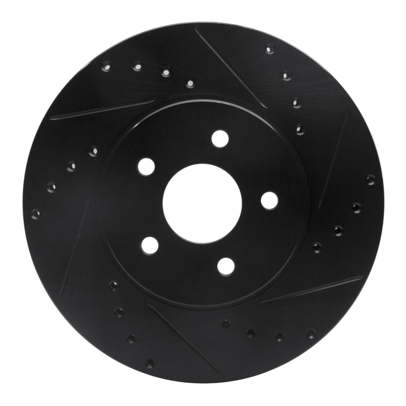 Picture of R1 01-08 Ford Mondeo (Mexico) Front Right Drilled & Slotted Black Brake Rotor