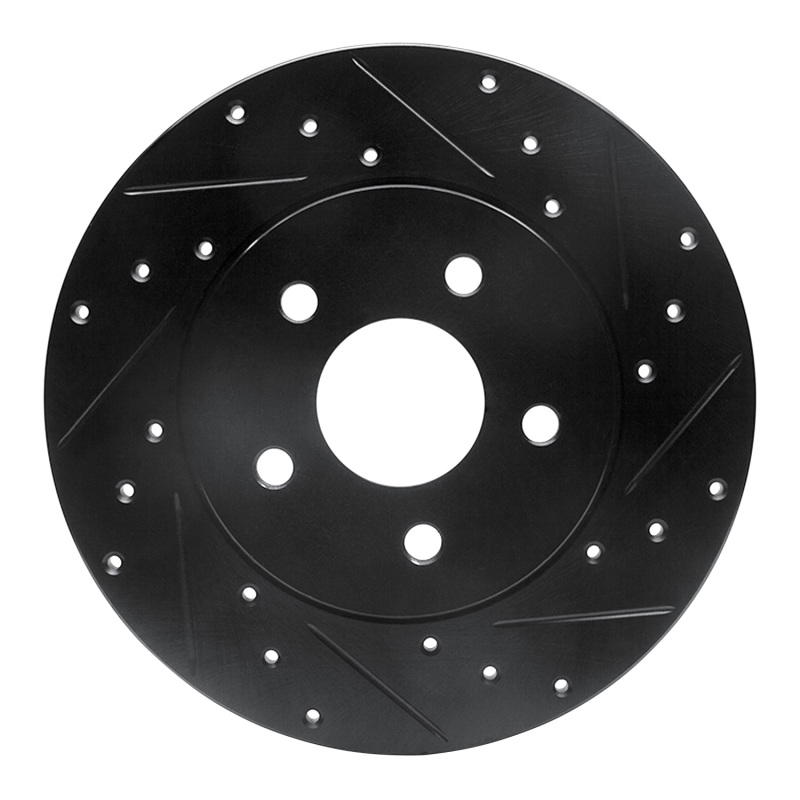 Picture of R1 01-08 Ford Mondeo (Mexico) Rear Right Drilled & Slotted Black Brake Rotor