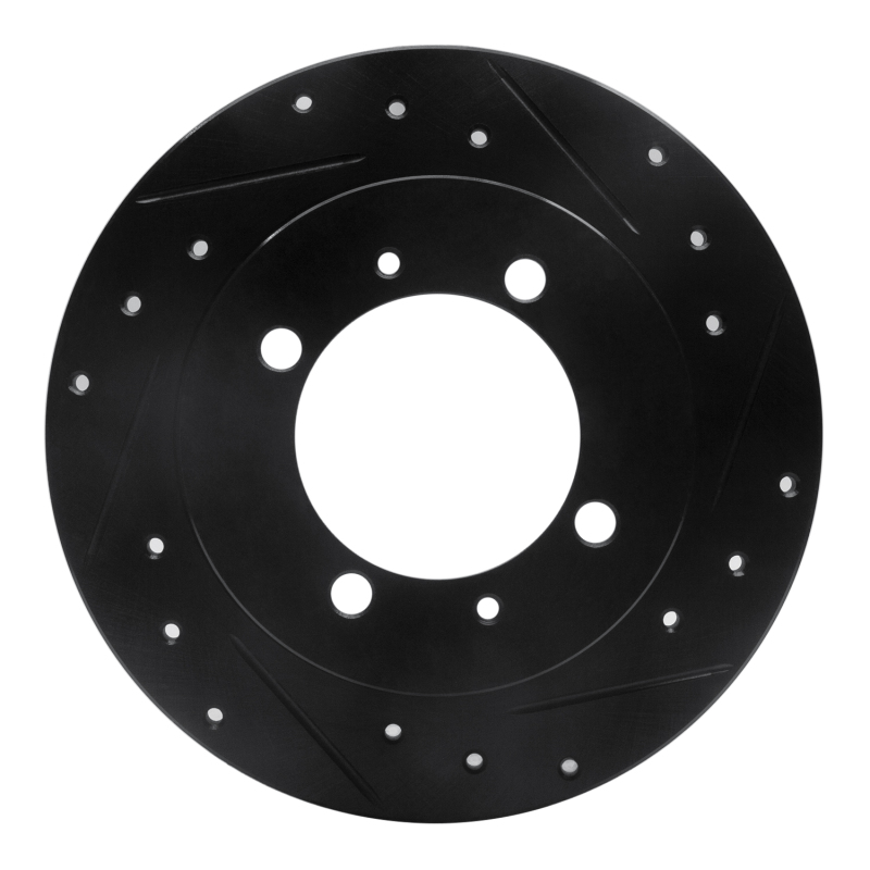 Picture of R1 00-07 Mitsubishi SPace STAR (Mexico) Rear Right Drilled & Slotted Black Brake Rotor