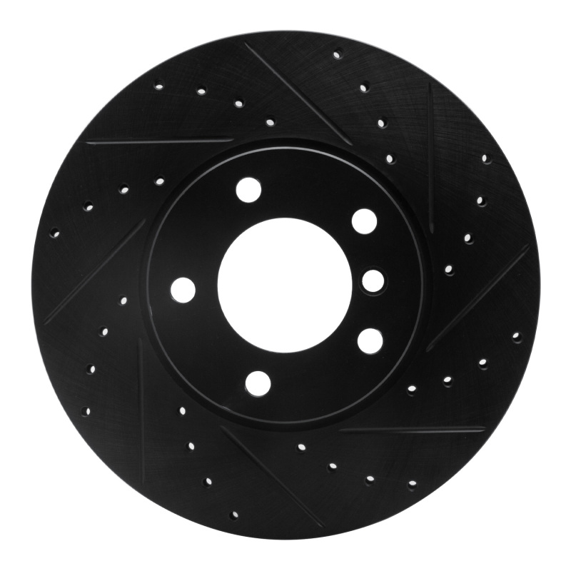 Picture of R1 07-21 BMW 220i (Mexico) Front Right Drilled & Slotted Black Brake Rotor