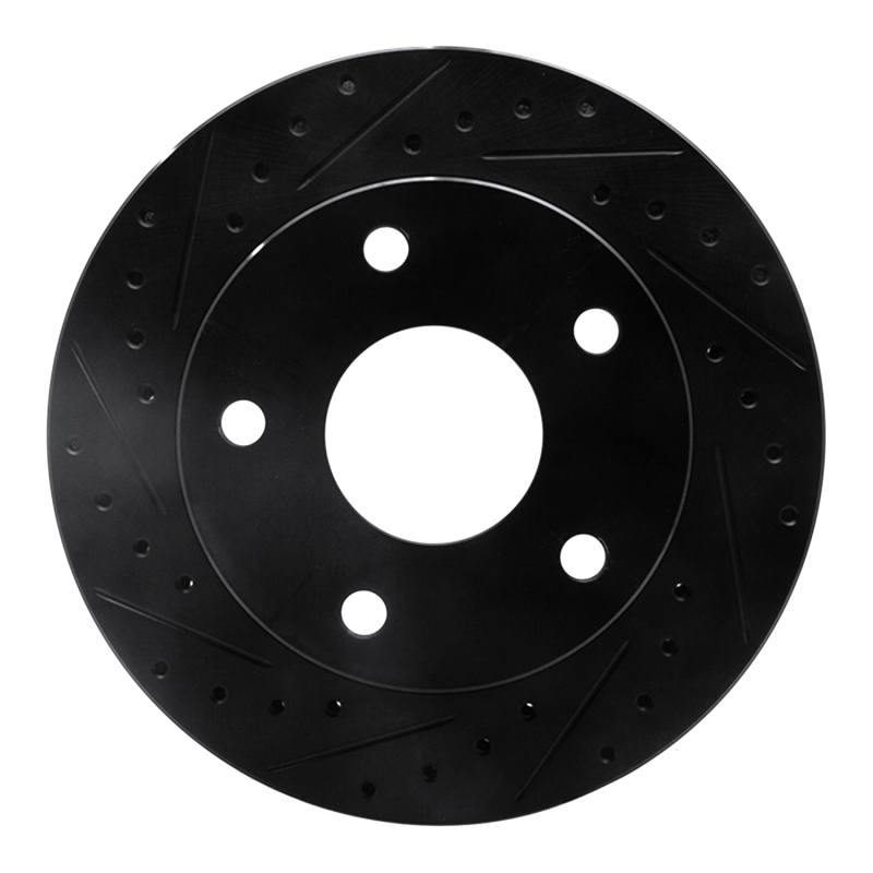 Picture of R1 94-99 Dodge Ramcharger (Mexico) Front Left Drilled & Slotted Black Brake Rotor