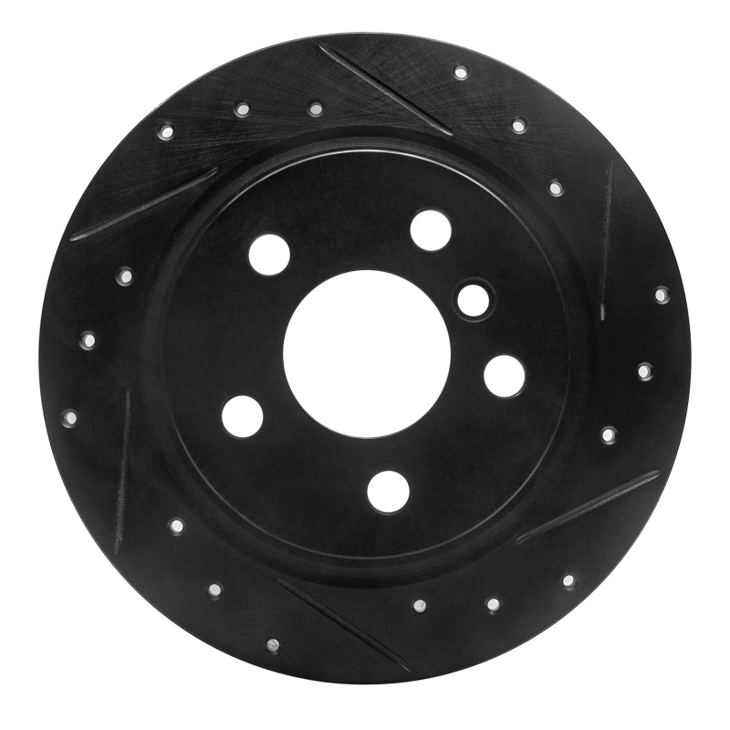 Picture of R1 14-25 BMW 220i (Mexico) Rear Right Drilled & Slotted Black Brake Rotor