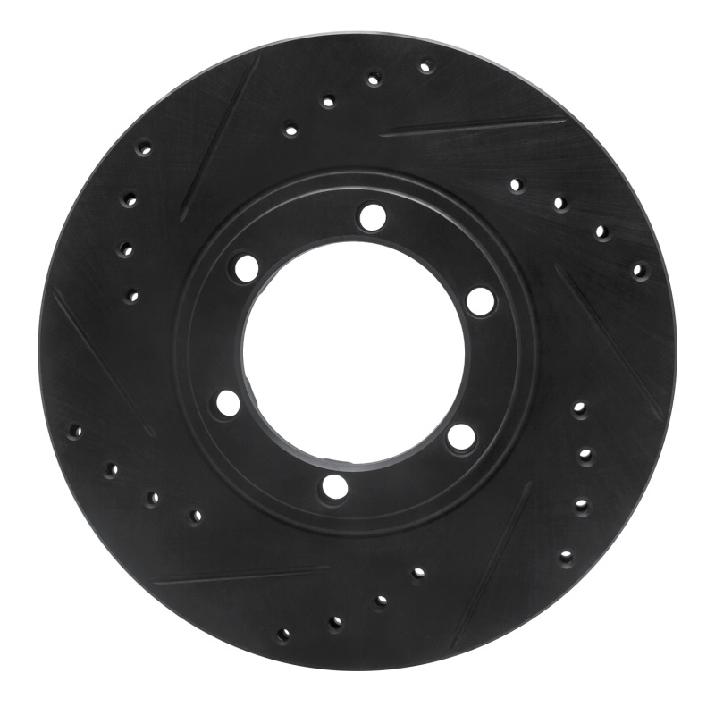 Picture of R1 86-06 Chevrolet Luv Pickup (Mexico) Front Left Drilled & Slotted Black Brake Rotor