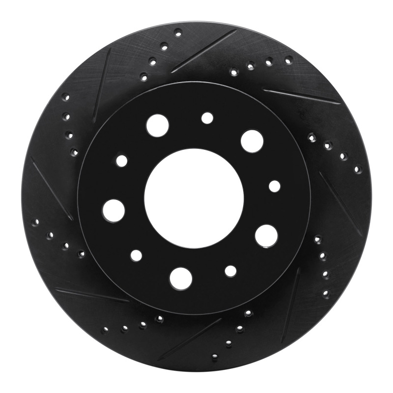 Picture of R1 14-21 Ram Promaster 2500 Rear Left Drilled & Slotted Black Brake Rotor