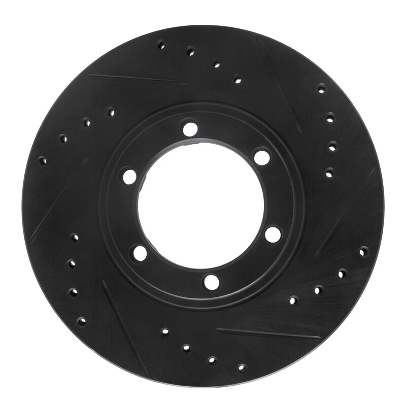 Picture of R1 86-06 Chevrolet Luv Pickup (Mexico) Front Right Drilled & Slotted Black Brake Rotor