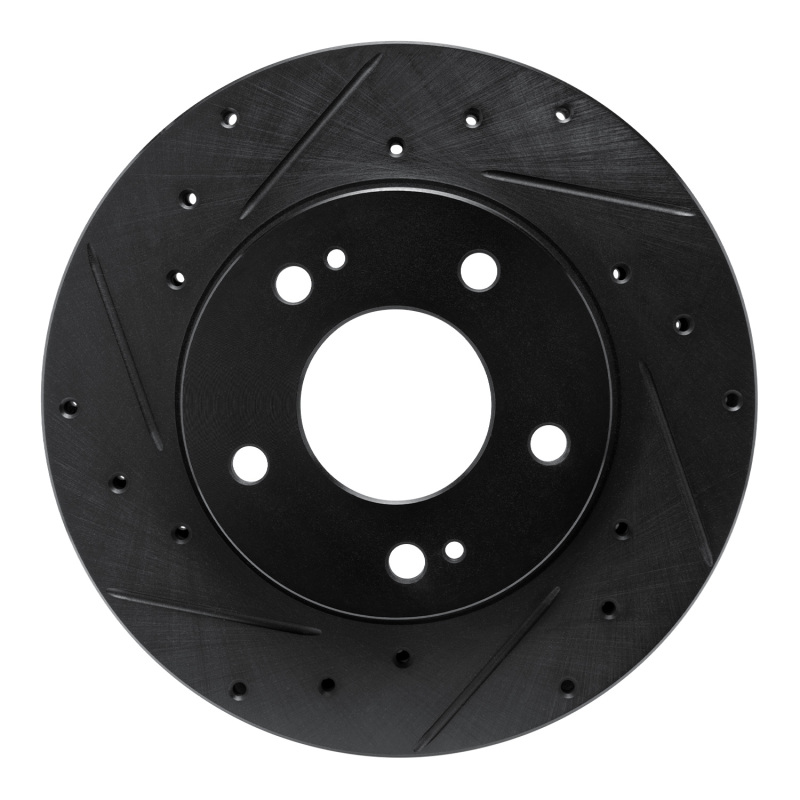 Picture of R1 98-98 Eagle TALON Front Left Drilled & Slotted Black Brake Rotor