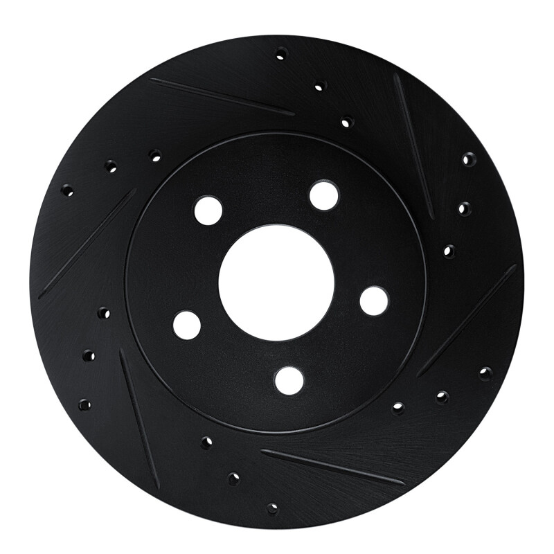 Picture of R1 82-82 Buick CENTURY Front Right Drilled & Slotted Black Brake Rotor