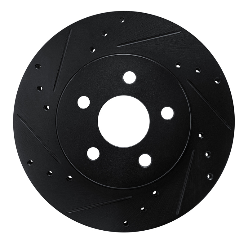 Picture of R1 82-82 Buick CENTURY Front Left Drilled & Slotted Black Brake Rotor