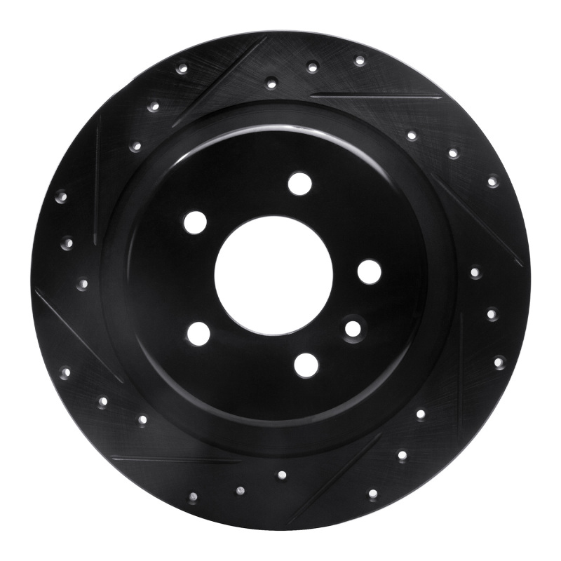 Picture of R1 16-18 Buick Envision Rear Left Drilled & Slotted Black Brake Rotor