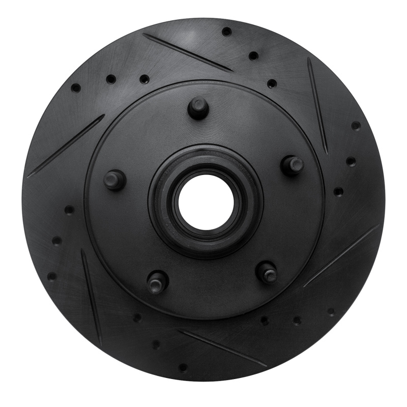 Picture of R1 94-99 Dodge Ramcharger (Mexico) Front Right Drilled & Slotted Black Brake Rotor