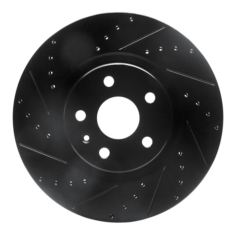 Picture of R1 08-17 Cadillac CTS Front Left Drilled & Slotted Black Brake Rotor