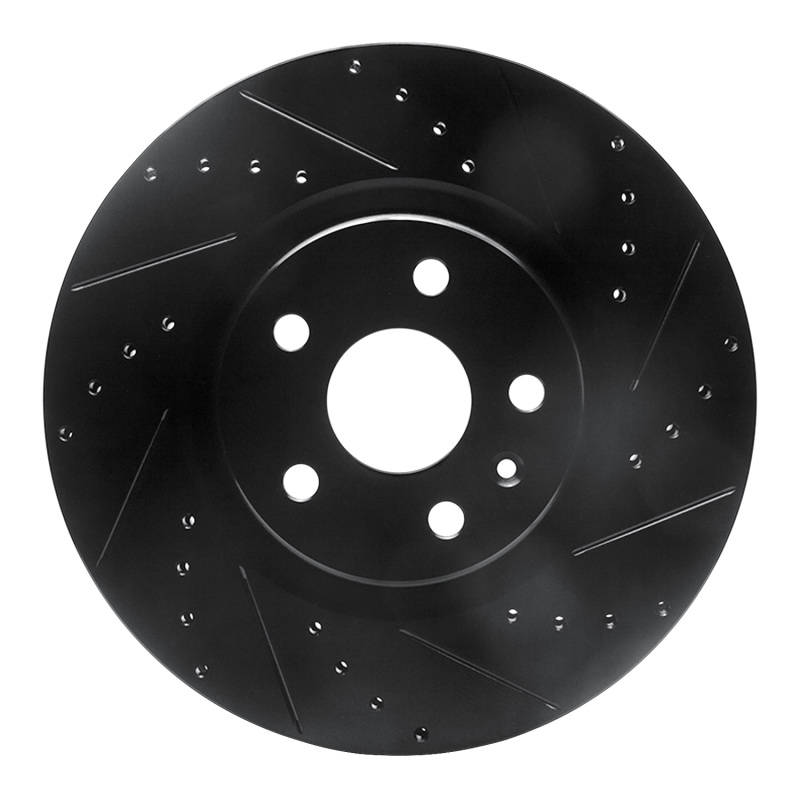 Picture of R1 08-17 Cadillac CTS Front Right Drilled & Slotted Black Brake Rotor