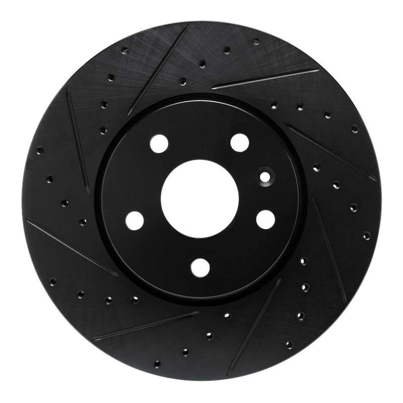 Picture of R1 19-25 Buick Envision Front Left Drilled & Slotted Black Brake Rotor