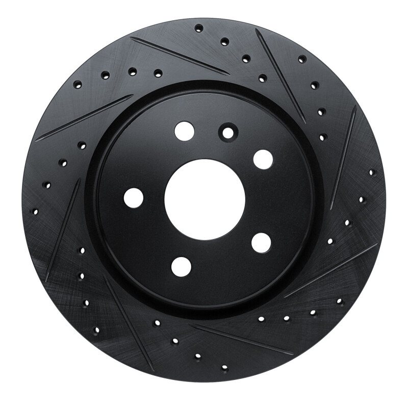Picture of R1 19-25 Buick Envision Rear Right Drilled & Slotted Black Brake Rotor