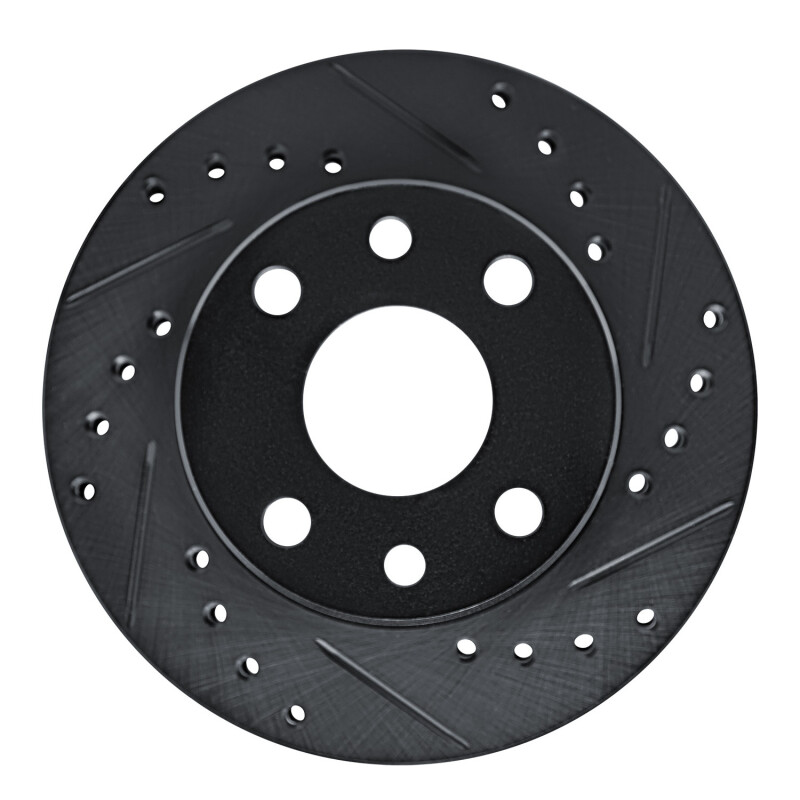 Picture of R1 85-93 Chevrolet SPECTRUM Front Right Drilled & Slotted Black Brake Rotor