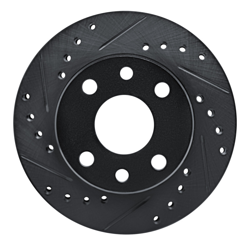 Picture of R1 85-93 Chevrolet SPECTRUM Front Left Drilled & Slotted Black Brake Rotor