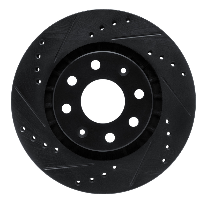 Picture of R1 04-17 Chevrolet SPARK (USA/Canada) Front Left Drilled & Slotted Black Brake Rotor