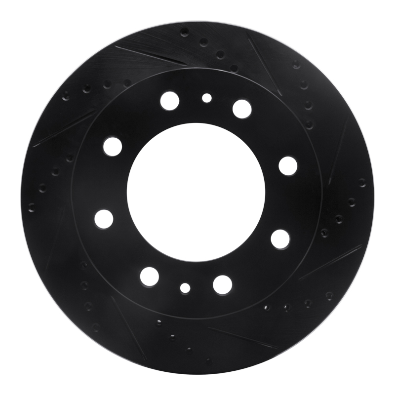Picture of R1 21-25 Chevrolet Express 3500 Rear Right Drilled & Slotted Black Brake Rotor
