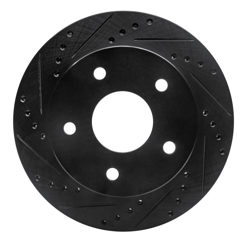 Picture of R1 00-02 Dodge Ramcharger (Mexico) Front Left Drilled & Slotted Black Brake Rotor