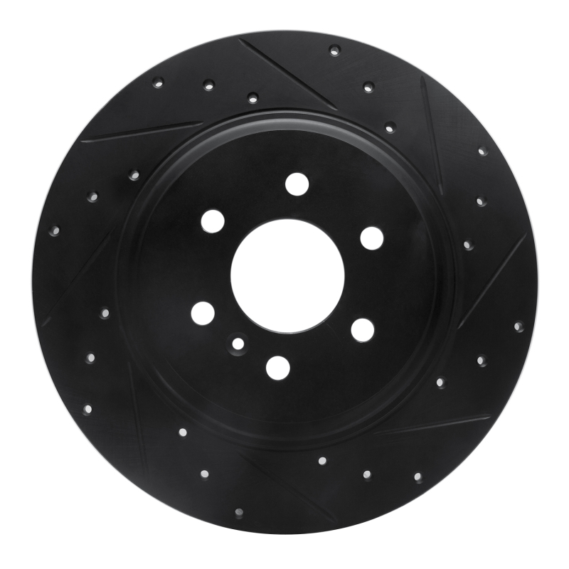 Picture of R1 11-15 VPG MV-1 Rear Right Drilled & Slotted Black Brake Rotor