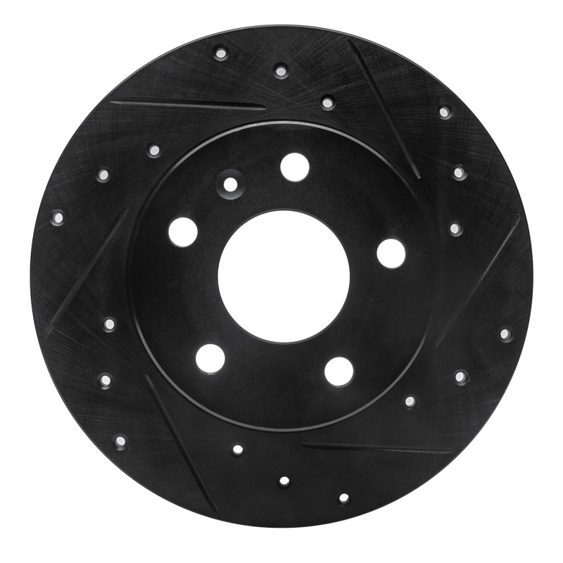 Picture of R1 02-08 Chevrolet ASTRA (Mexico) Rear Right Drilled & Slotted Black Brake Rotor
