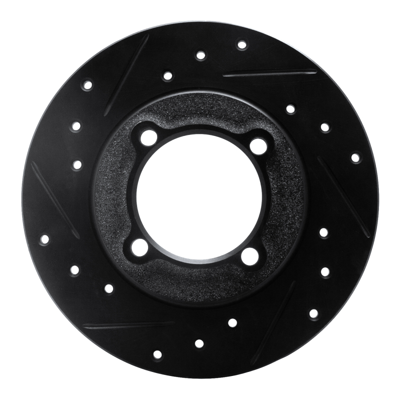 Picture of R1 88-93 Ford Festiva Front Left Drilled & Slotted Black Brake Rotor
