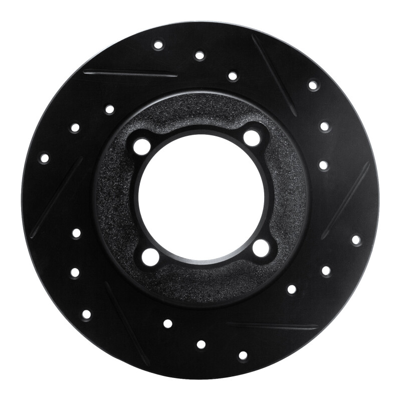 Picture of R1 88-93 Ford Festiva Front Right Drilled & Slotted Black Brake Rotor