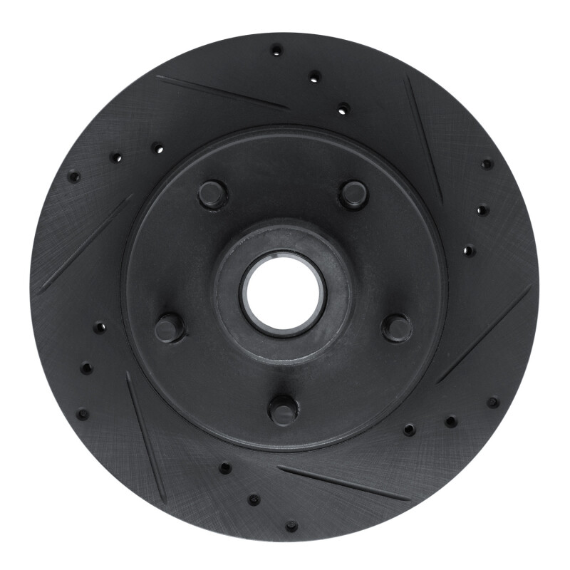 Picture of R1 73-73 Ford Country Squire Front Right Drilled & Slotted Black Brake Rotor