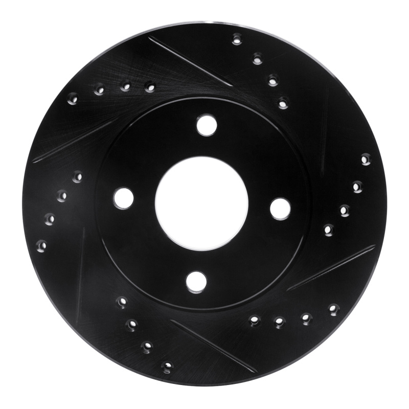Picture of R1 00-15 Ford Ikon (Mexico / Made In India) Front Right Drilled & Slotted Black Brake Rotor
