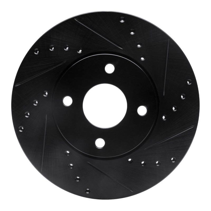 Picture of R1 05-12 Ford Ecosport (Mexico) Front Right Drilled & Slotted Black Brake Rotor