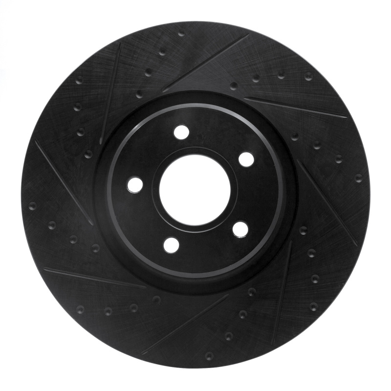 Picture of R1 04-19 Ford Focus Front Left Drilled & Slotted Black Brake Rotor