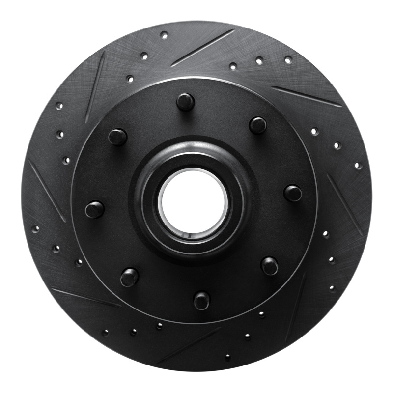 Picture of R1 68-75 Ford F-250 2WD (Excl Super Duty) Front Left Drilled & Slotted Black Brake Rotor