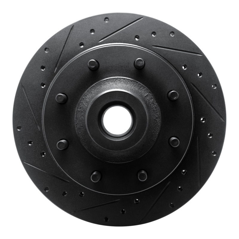 Picture of R1 73-79 Ford F-250 2WD (Excl Super Duty) Front Left Drilled & Slotted Black Brake Rotor